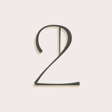 İki numaralı zarif serif yazı tipi. Gölge çizgileri olan klasik ince kalem harfleri. Alkol etiketleri, moda posterleri, klasik kimlik vs. için lüks vektör illüstrasyonu mükemmel.