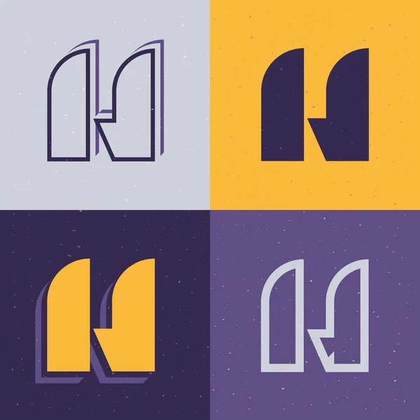 Lettera Stencil Logo Set Icone Piatte Perfette Utilizzare Qualsiasi Etichetta — Vettoriale Stock