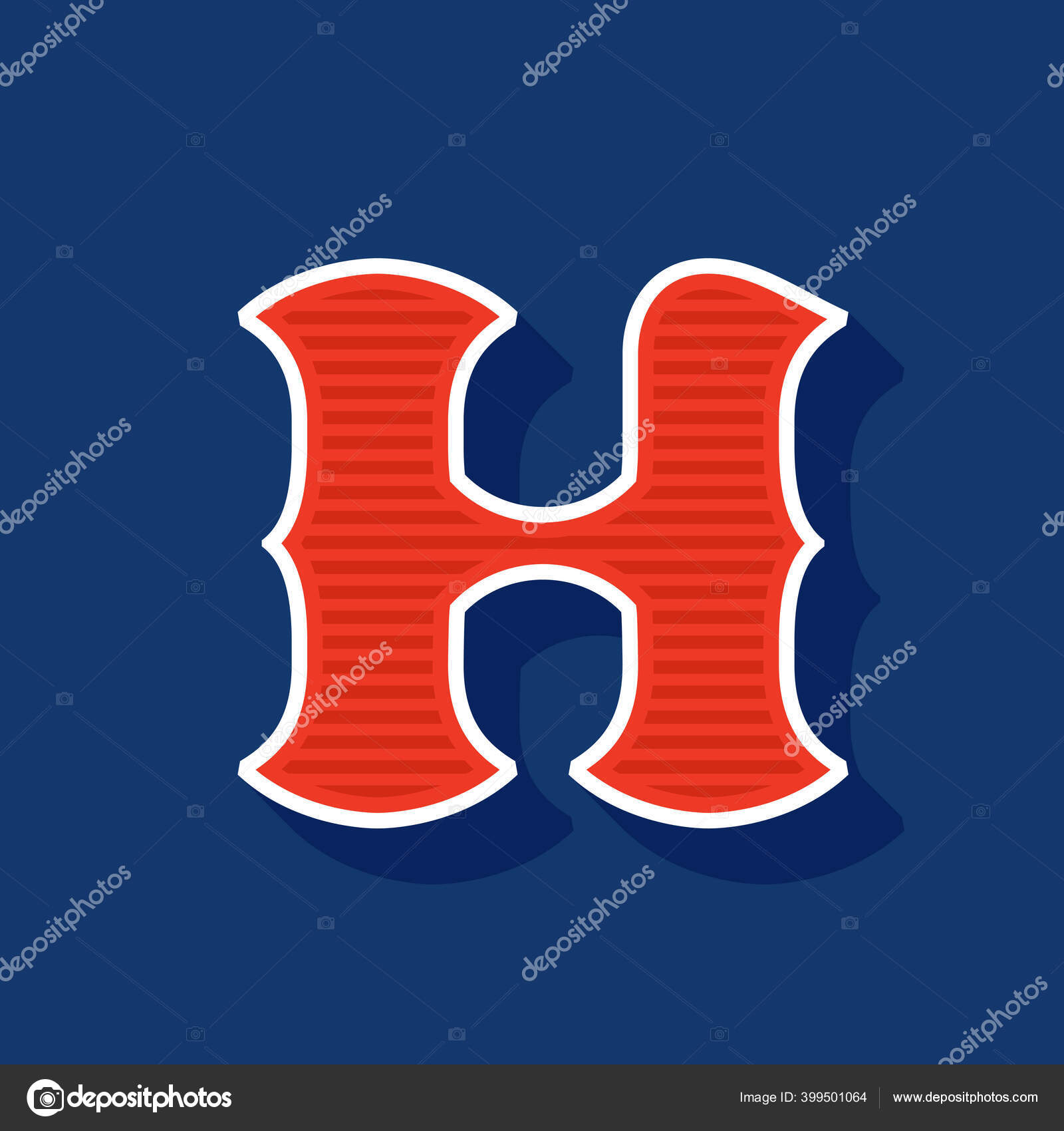 经典风格的H字体育标志复古字体完美适用于任何球队标签棒球标志大学海报道具身份等图库矢量图©kaer_dstock 399501064, image size:1600x1700