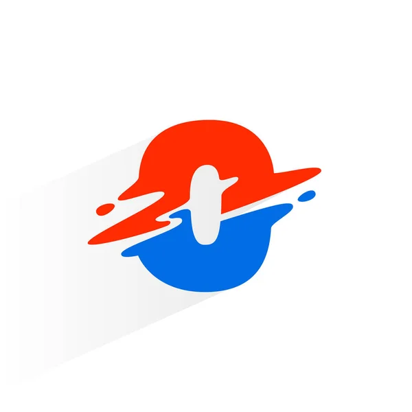Carta Logotipo Velocidade Rápida Fonte Vetorial Two Part Wave Para — Vetor de Stock
