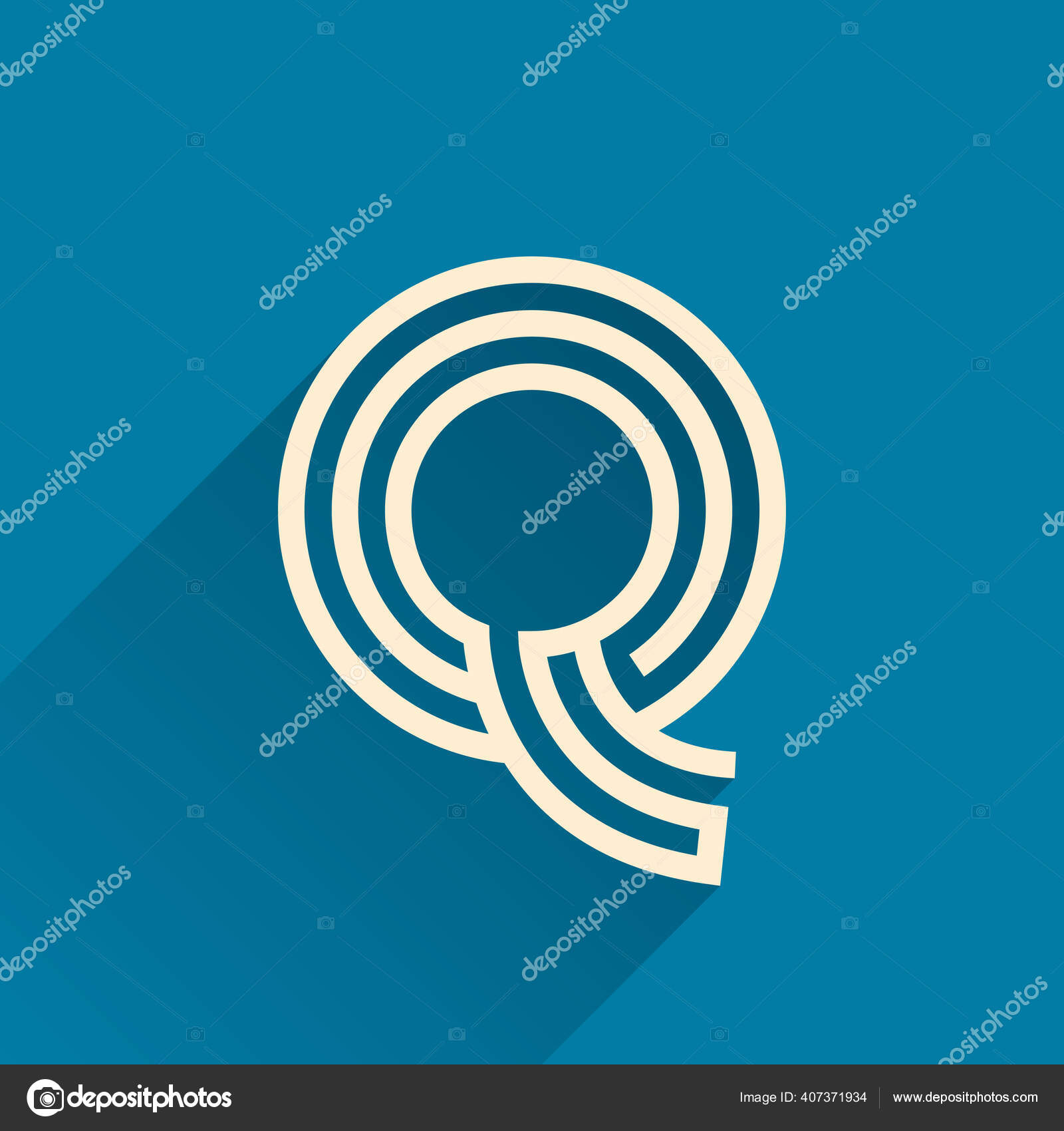 Maze Letter Logo Made Three Parallel Lines Flat Vector Design