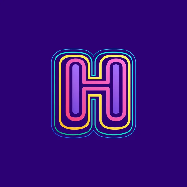 Renkli Çizgi Harfi Logosu Felçten Yapılmış Simge Gece Hayatı Reklamları — Stok Vektör