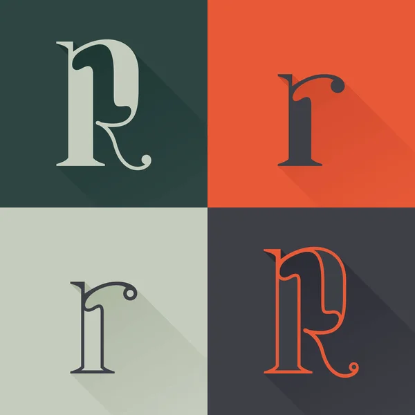 Classic Letter Logo Renaissance Stijl Vier Stijl Gecondenseerde Serieffont Perfect — Stockvector