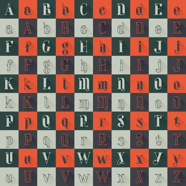 Alphabet Classique Dans Style Renaissance Fonte Serif Condensée Quatre Styles — Image vectorielle