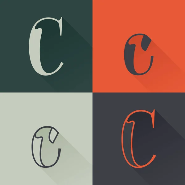 Klassiek Letter Logo Renaissance Stijl Vier Stijl Gecondenseerde Serieffont Perfect — Stockvector