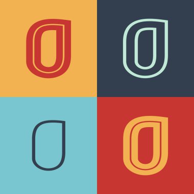 Art Deco, ortasında çizgi olan sıfır numaralı logoya ilham verdi. Çağdaş dergiler, klasik markalar, uzay posterleri, steampunk başlıkları ve reklamlar için mükemmel..