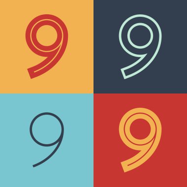 Art Deco, ortasında çizgi olan dokuz numaralı logodan esinlenmiştir. Çağdaş dergiler, klasik markalar, uzay posterleri, steampunk başlıkları ve reklamlar için mükemmel..