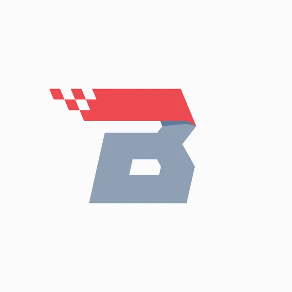 Letter Logo Mit Karierter Musterlinie Perfekt Für Werbung Von Transportunternehmen — Stockvektor