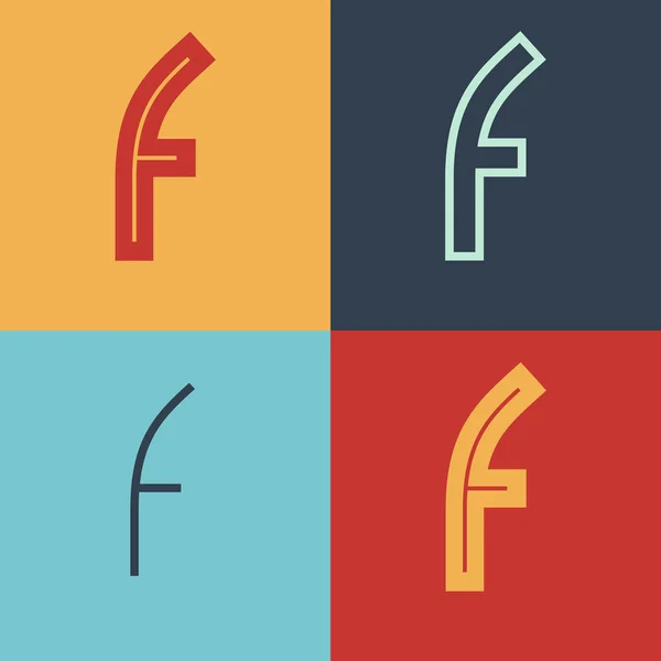 Art Deco Inspirované Písmeno Logo Linkou Uprostřed Ideální Pro Současné — Stockový vektor
