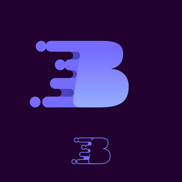 Snelle Letter Logo Met Lijnen Stippen Perfect Gebruiken Voor Digitale — Stockvector