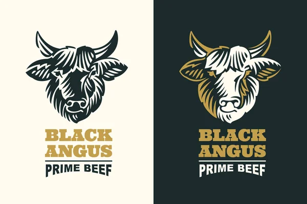 Logoen Til Black Angus Oksen – stockvektor