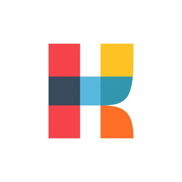 Buchstabe Logo Farbig Hell Und Lebhaft Mit Farben Überlagert Sie — Stockvektor
