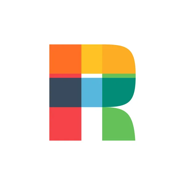 Letter Logo Helder Levendig Gekleurd Met Kleuren Overlay Kunt Het — Stockvector