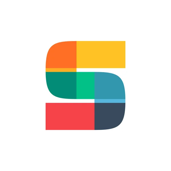 Логотип Буквы Ярко Ярко Окрашен Наложением Цветов Можно Использовать Корпоративном — стоковый вектор