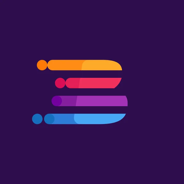 Carta Linhas Velocidade Modelo Design Logotipo Ícone Único Criativo Colorido —  Vetores de Stock