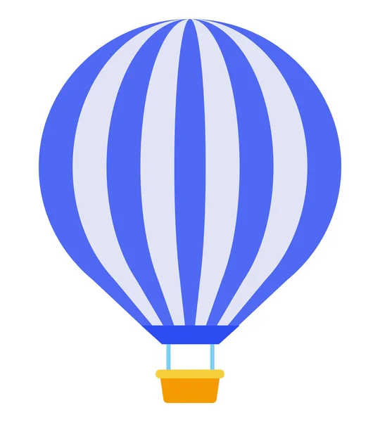 Balloon with a basket vector icon flat isolated — Stock Vector