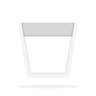 Kahve içecekler için süt vektör simgesi düz izole