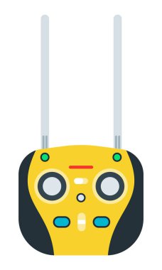 Uzaktan Denetim Drone vektör simgesi izole edildi.