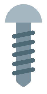 Yuvarlak başlı vida Drone vektör simgesi düz.