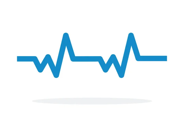 Pulso cardiograma vector icono plano aislado — Archivo Imágenes Vectoriales