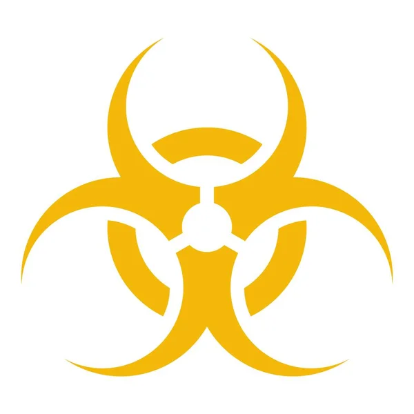 Varningssymbol för biologiska faror Medicament Poison vector icon flat isolated — Stock vektor