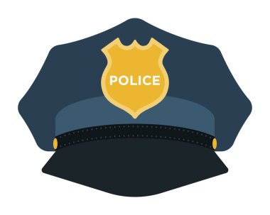 Altın kakadolu vektör ikonu olan polisin kaptanı izole edilmiş..