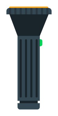 El feneri, polis ekipmanı vektör simgesi düz.