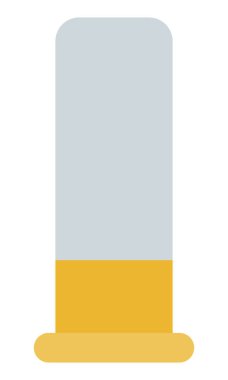 Pompalı tüfek için şarjör, beyaz sarı vektör simgesi düz izole.