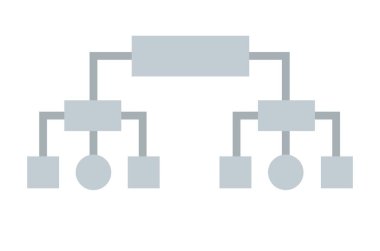 Ortam düz ikon vektörünü programlamada mimari diyagramı izole edildi.