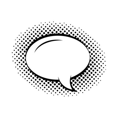 Yuvarlak şekilli boş konuşma balonu düz ikon vektörü izole.