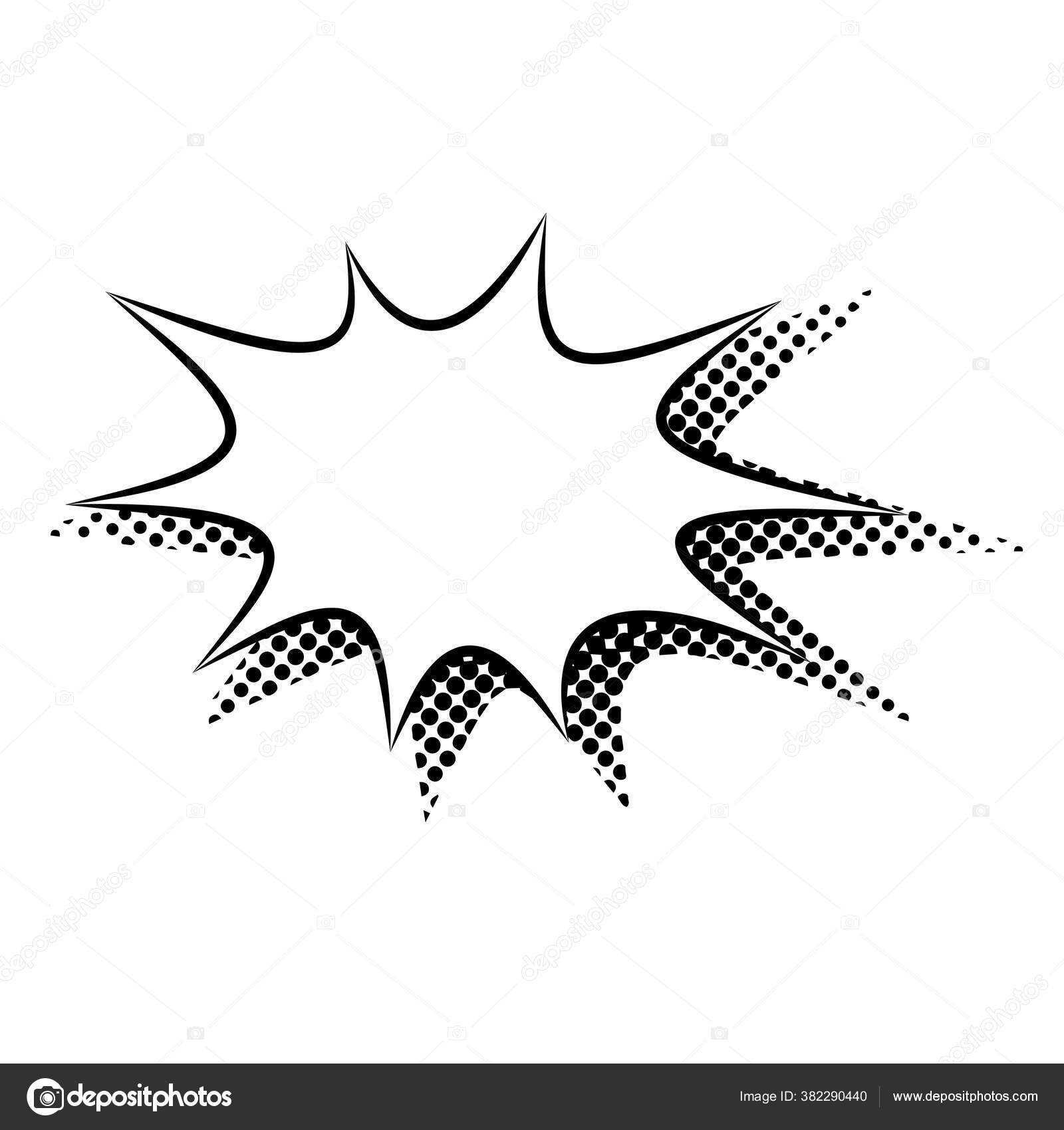 Explosão em forma de bolha de fala plana ícone vetor isolado . Vetor de  ©mountainbrothers 382290440, image size:1600x1700