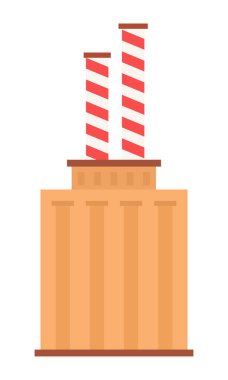 Fabrika ve ağır sanayi izole edilmiş vektör simgesi.