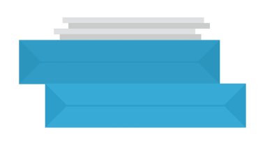 Düz yığın kağıt uluslararası a4 boyutlu vektör resmi.