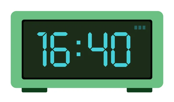 Electronic table clock vector icon flat isolated — Stock Vector