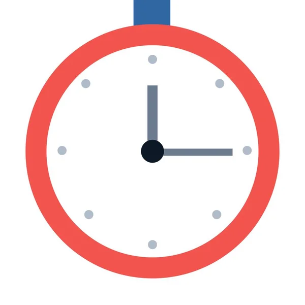 Train station clock, railroad platform time vector icon. — Stock Vector