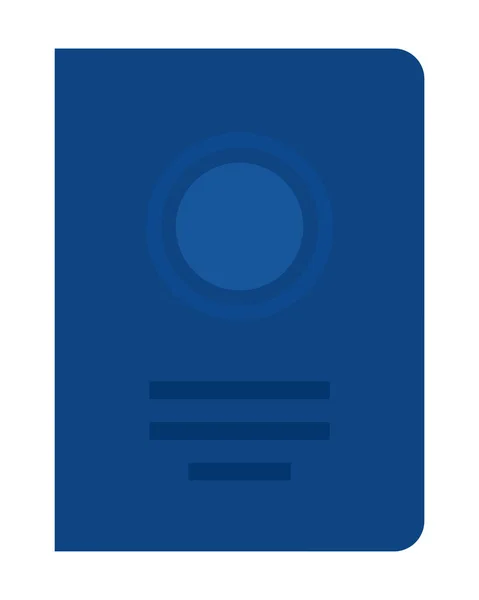Passeport icône vectorielle vide. Couverture avant. — Image vectorielle
