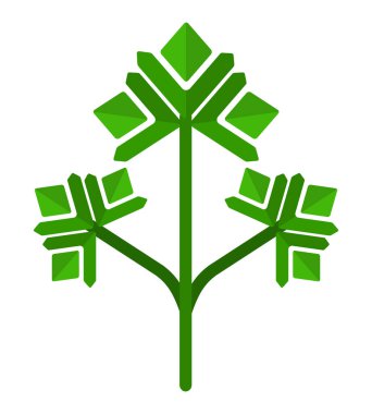 Maydanoz vektör simgesinin karışımı izole.