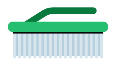 Ev temizlik fırçası vektör simgesi düz izole