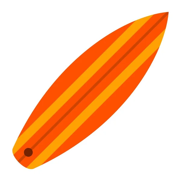 Orange Surfboard Vektor Icon flach isoliert — Stockvektor