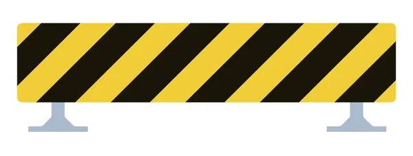 Señal de advertencia de valla vial para icono de vector de seguridad plana aislada — Archivo Imágenes Vectoriales