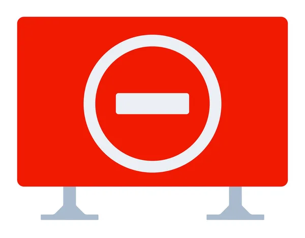 Stop segno vettore icona piatta isolato — Vettoriale Stock
