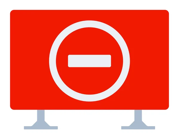 Stop teken vector pictogram plat geïsoleerd — Stockvector