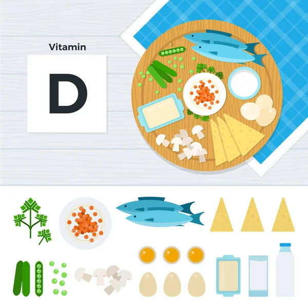 Produtos com vitamina D —  Vetores de Stock