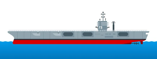 Lotniczy krążownik do transportu wektora statku powietrznego izolowany — Wektor stockowy