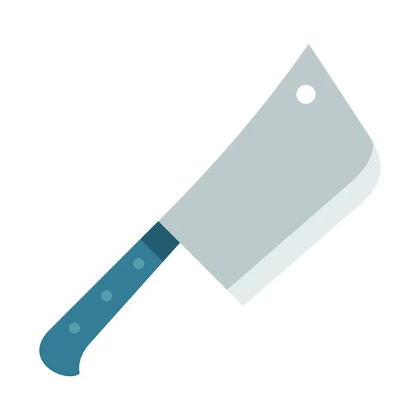 Immagini di un coltello da cucina per tagliare l'illustrazione vettoriale della carne in un design piatto. — Vettoriale Stock