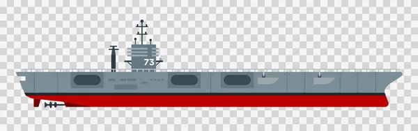 Ilustracja różnych statków powietrznych statku wojennego wektor płaska ikona izolowane — Wektor stockowy