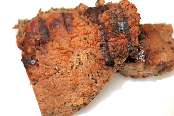 Mięso Grilla Pieczone Smaczne — Zdjęcie stockowe
