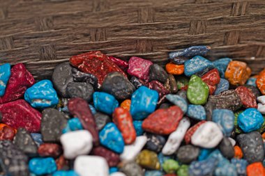 şeker çakıl, yemek için renkli şeker