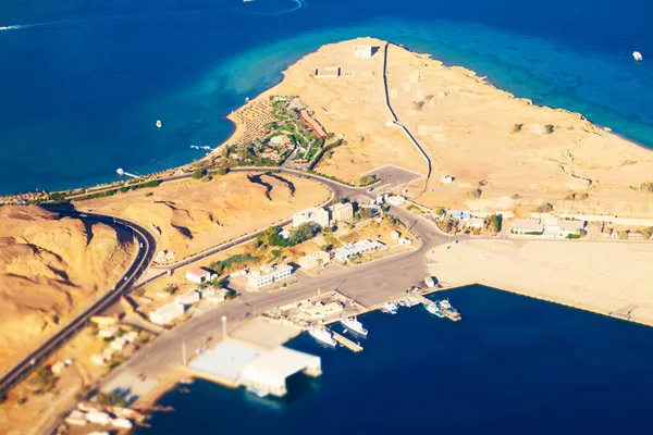 Egypte Avec Hauteur Vol Bâtiment Hôtelier Mer Rouge — Photo