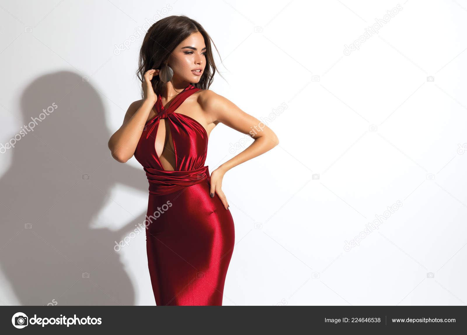 studio red dress